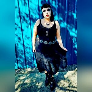 Long flowy black skirt - 100% Cotton